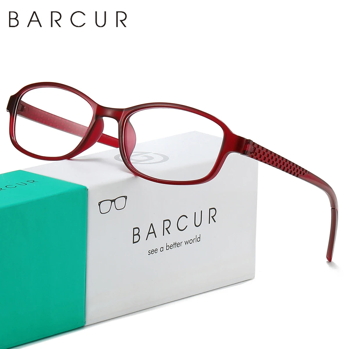 BARCUR Original Classic Presbyopia Glasses for Men and Women High-Quality Plastic Frame with Hinge Splicing Pattern and Mirror Legs Transparent AC Lenses for Reading