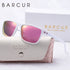 BARCUR Original Trendy White Pink Polarized Sunglasses Lightweight Comfort Square PC Eyewear for Women Sports UVA & UVB Protection Trendy Sun Glasses for Summer