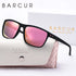 BARCUR Original Trendy White Pink Polarized Sunglasses Lightweight Comfort Square PC Eyewear for Women Sports UVA & UVB Protection Trendy Sun Glasses for Summer
