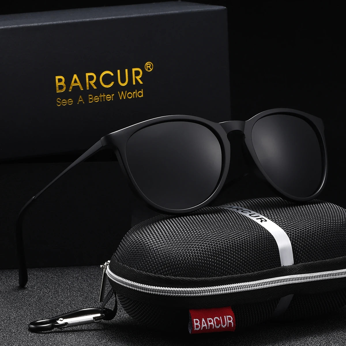 BARCUR Retro Circular Polarized Sunglasses for Women – Fashion Travel UV400 Protection TAC Lens – Durable Comfortable Plastic Titanium Frame Stylish Summer Eyewear – Trendy Mirror Lens Gift Box Included