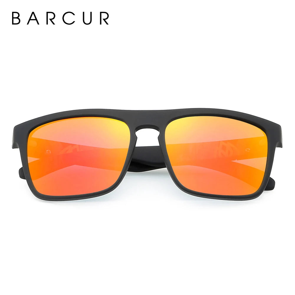 BARCUR Men's Polarized Driving Sunglasses – UV400 Protection Lightweight TR90 Frame Anti-Glare Lens Stylish Oculos de Sol Summer Sunglasses