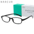 BARCUR Original Classic Presbyopia Glasses for Men and Women High-Quality Plastic Frame with Hinge Splicing Pattern and Mirror Legs Transparent AC Lenses for Reading