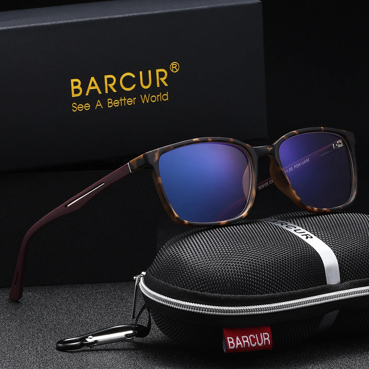 BARCUR Trendy Fashionable Square Reading Glasses Anti-Fatigue Lightweight PC Frame with AC Lens - Fashionable Multiple Degree Glasses for Summer and Men and Women