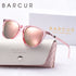 BARCUR Pink Fashion Round Sunglasses for Women – Polarized Comfortable UV400 Mirror Lense Lightweight PC Frame for Summer Travel Vacation & Holiday – Trendy Girls’ Gift Idea with Sweet Style