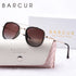 BARCUR Cool Oval Double Beam Fashion Sunglasses for Women & Men Polarized Sunshade UV400 Protection Trendy Outdoor Eyewear with Exclusive White Brand Gift Box for Summer