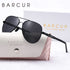 BARCUR Oversize Polarized Sunglasses for Women Trendy Double Beam Design Metal Elliptical Frame with UV400 Protection Fashionable Sun Glasses for Summer Outdoor & Daily Wear