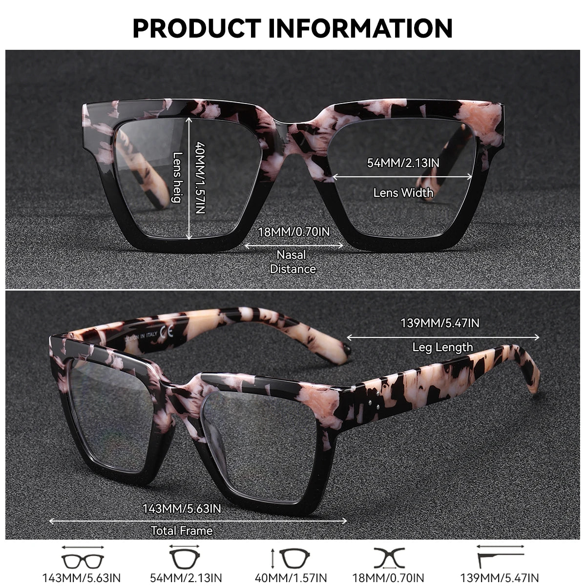 BARCUR Large Fashionable Frame Pink Reading Glasses for Women – Stylish Square Thick Frame Eyewear with Multi-Degree Options for Men & Women – Lightweight Blue Light Blocking Computer Glasses with White Gift Box for Home Office & Study