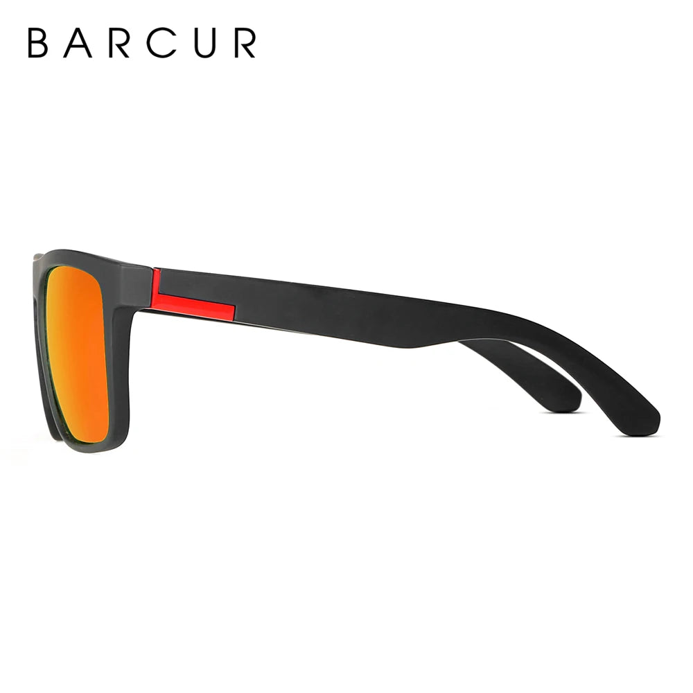 BARCUR Men's Polarized Driving Sunglasses – UV400 Protection Lightweight TR90 Frame Anti-Glare Lens Stylish Oculos de Sol Summer Sunglasses