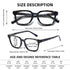 BARCUR Trendy Square Reading Glasses for Men and Women Blue Light Blocking Computer Glasses Clear Lens Presbyopic Readers Stylish Eyewear for Summer Indoor and Outdoor Use