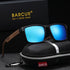 BARCUR Handmade Polarized Wooden Trendy Sunglasses for Men and Women – Vintage Style Square Frame UV400 Mirror Lenses Lightweight Polycarbonate Eyewear with Full Gift Packaging – Ideal Present for Summer Outdoor & Travel Lovers