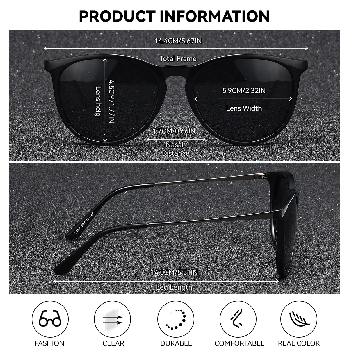 BARCUR Sunglasses Women’s Leopard Print Two-Tone Cat Eye Fashion Glasses – Trendy Polarized UV400 Gradient TAC Lenses for Summer Travel & Outdoor Activities