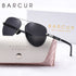 BARCUR Oversize Polarized Sunglasses for Women Trendy Double Beam Design Metal Elliptical Frame with UV400 Protection Fashionable Sun Glasses for Summer Outdoor & Daily Wear