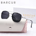 BARCUR Cool Oval Double Beam Fashion Sunglasses for Women & Men Polarized Sunshade UV400 Protection Trendy Outdoor Eyewear with Exclusive White Brand Gift Box for Summer