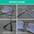 BARCUR Fashion Business Presbyopia Eyeglasses for Men and Women Ultra-Light Double Bar Alloy Rectangular Small Frame Transparent HD Reading Glasses
