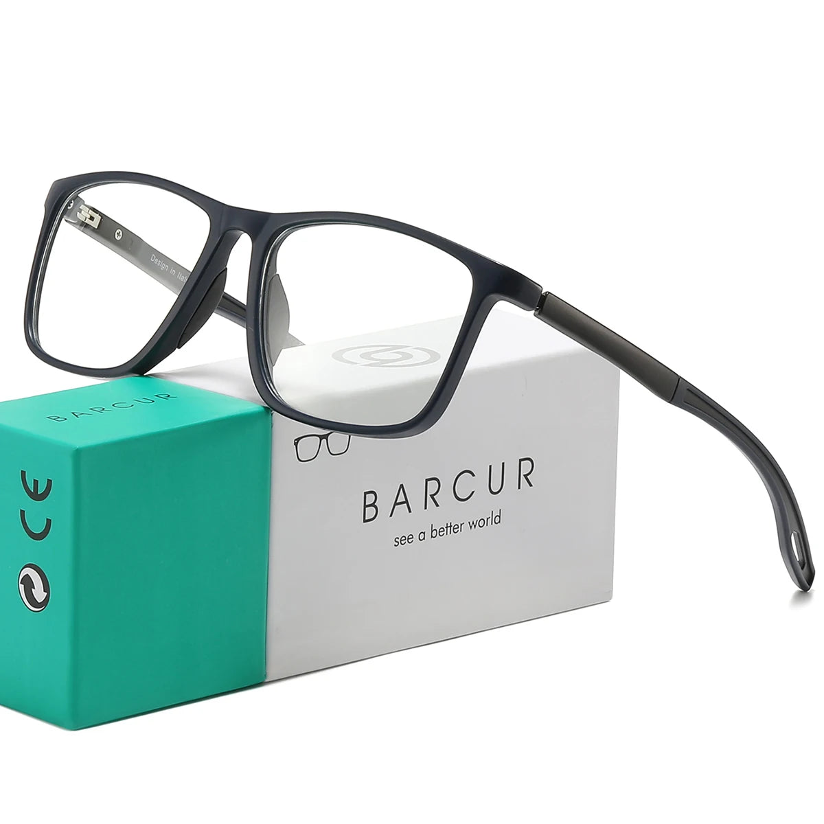 BARCUR Lightweight Sports Reading Glasses for Men & Women – Ultra-Light PC Frame Durable Presbyopia Eyewear with HD Transparent Acrylic Lenses – Comfortable Rectangle Readers for Casual Daily Wear and Outdoor Use