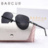 BARCUR Oversize Polarized Sunglasses for Women Trendy Double Beam Design Metal Elliptical Frame with UV400 Protection Fashionable Sun Glasses for Summer Outdoor & Daily Wear