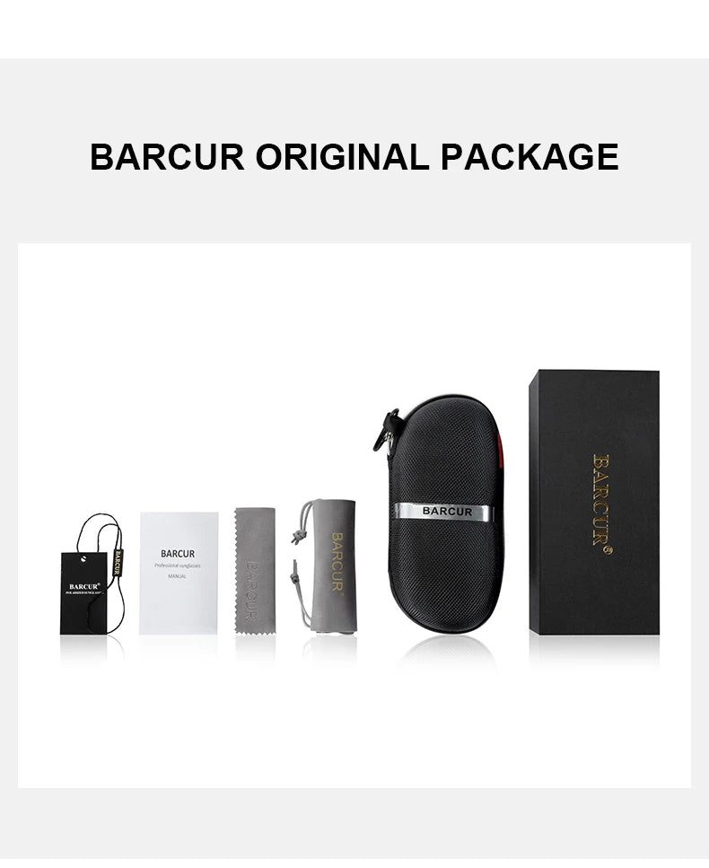 BARCUR Polarized Sports Sunglasses for Men Fashionable Fishing Driving Hiking and Outdoor Eyewear UV400 Protection Gradient Lenses