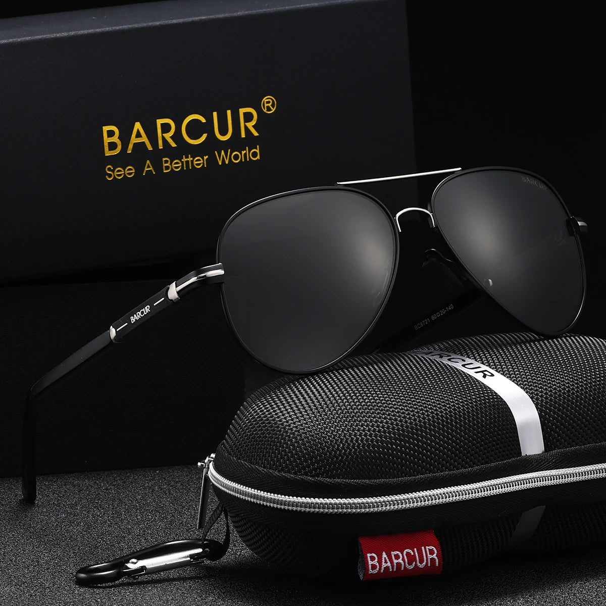 BARCUR Sunglasses Retro Chic Men Fashion Oversized Pilot Style Sunglasses with Mirrored TAC Lenses Durable Stainless Steel Frame for Hiking Outdoor Sports and Sun Protection for Summer