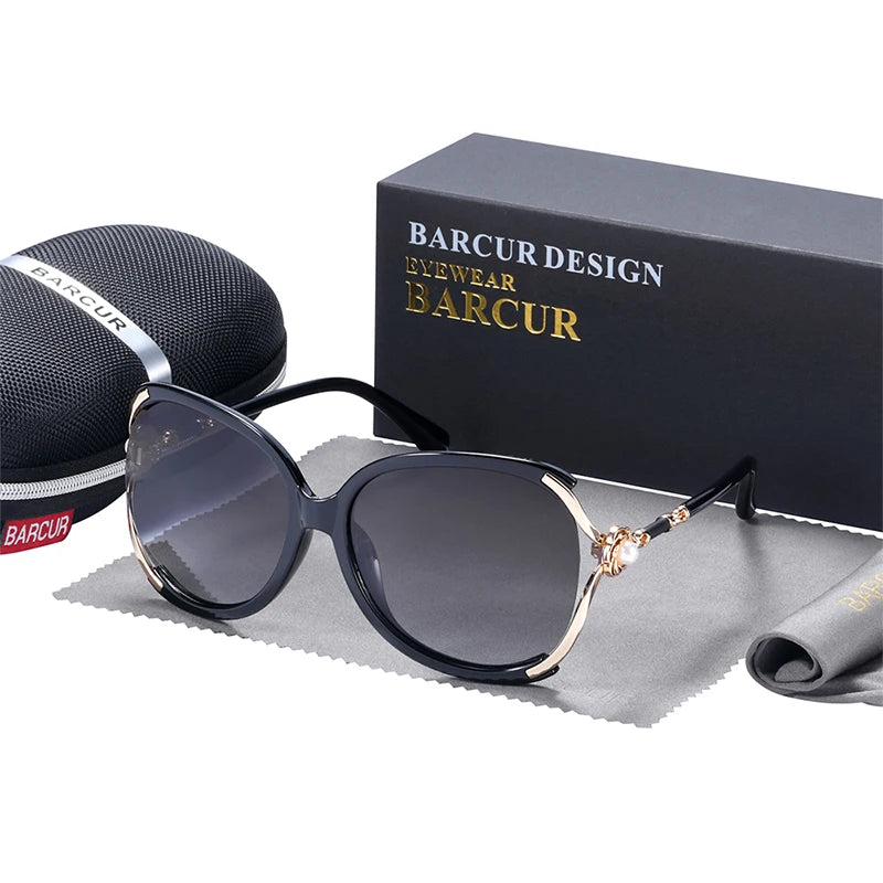 BARCUR Sunglasses Trendy Butterfly Design Fashion Women Sunglasses Polarized Lens Ladies Sun Glasses UV400 Protection for Hot Summer Days