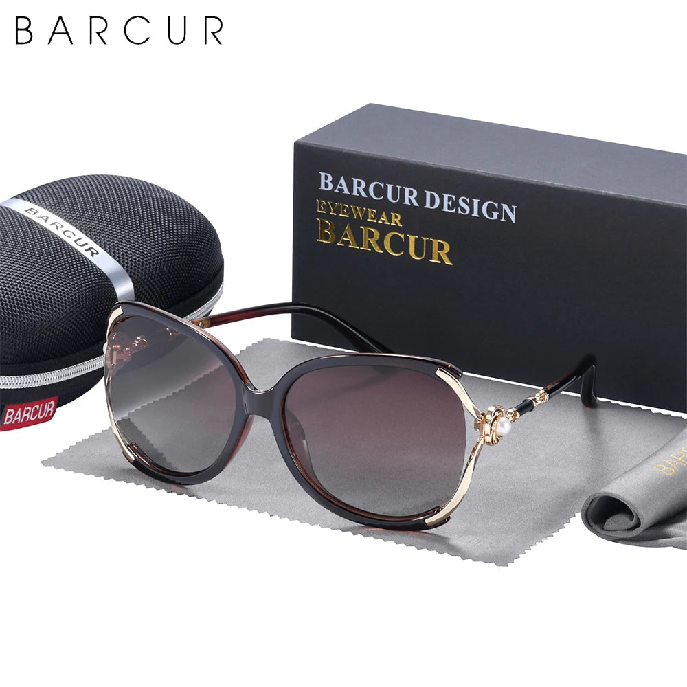 BARCUR Sunglasses Trendy Butterfly Design Fashion Women Sunglasses Polarized Lens Ladies Sun Glasses UV400 Protection for Hot Summer Days