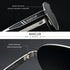 BARCUR Men's Polarized Sunglasses UV400 Protection Special-Shaped Eyewear for Men Stainless Steel Frame Eyeglasses Accessory