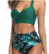 High Waist Bikinis New Halter Swimwear Women Swimsuit Female Bikini Set Print Bathing Suit Summer Two Piece Bikini Swimsuit for Women High Waist Halter Wrap Bathing Suits with Bikini Bottom