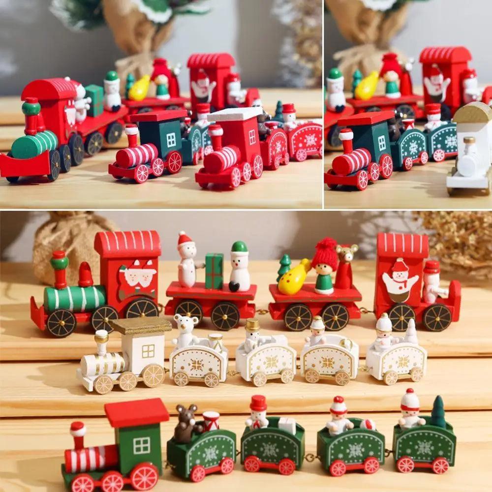 Adventures Merry Christmas Wooden Train Ornament Christmas Decoration For Home Santa Claus Gift And New Year Xmas Decor - ALLURELATION - Adventures toys, attractive toy, best baby gift, Best decor kids room, Birthday Gifts, Christmas Decoration, Christmas Mini Train, colorful toys, Decoration For Home, Gift For kids, high quality toy, Hot selling toys, Learning train toy, Luxury toy, New year decoration, Ornament Christmas Decoration, party decoration, Santa Claus Gift, Wooden Train - Stevvex.com