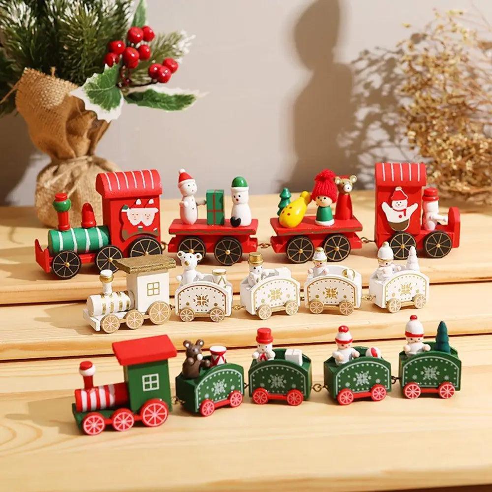 Adventures Merry Christmas Wooden Train Ornament Christmas Decoration For Home Santa Claus Gift And New Year Xmas Decor - ALLURELATION - Adventures toys, attractive toy, best baby gift, Best decor kids room, Birthday Gifts, Christmas Decoration, Christmas Mini Train, colorful toys, Decoration For Home, Gift For kids, high quality toy, Hot selling toys, Learning train toy, Luxury toy, New year decoration, Ornament Christmas Decoration, party decoration, Santa Claus Gift, Wooden Train - Stevvex.com