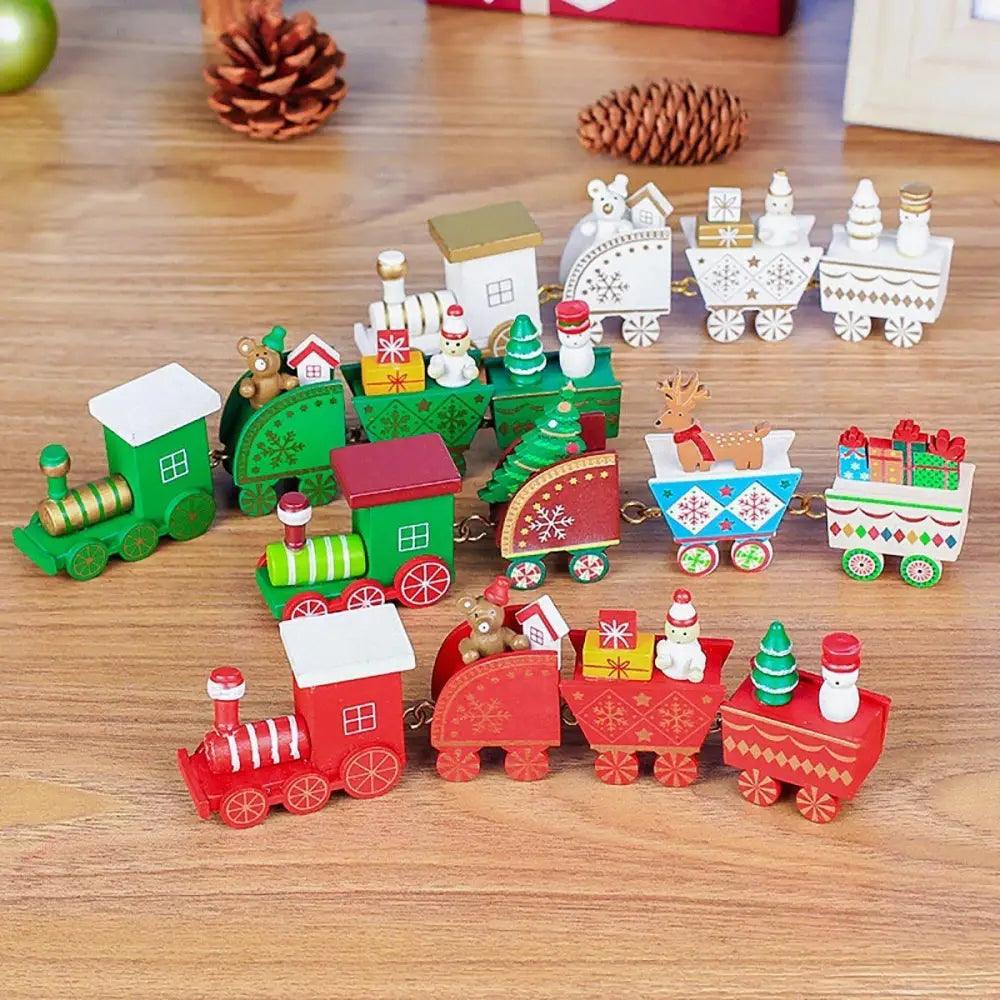 Adventures Merry Christmas Wooden Train Ornament Christmas Decoration For Home Santa Claus Gift And New Year Xmas Decor - ALLURELATION - Adventures toys, attractive toy, best baby gift, Best decor kids room, Birthday Gifts, Christmas Decoration, Christmas Mini Train, colorful toys, Decoration For Home, Gift For kids, high quality toy, Hot selling toys, Learning train toy, Luxury toy, New year decoration, Ornament Christmas Decoration, party decoration, Santa Claus Gift, Wooden Train - Stevvex.com
