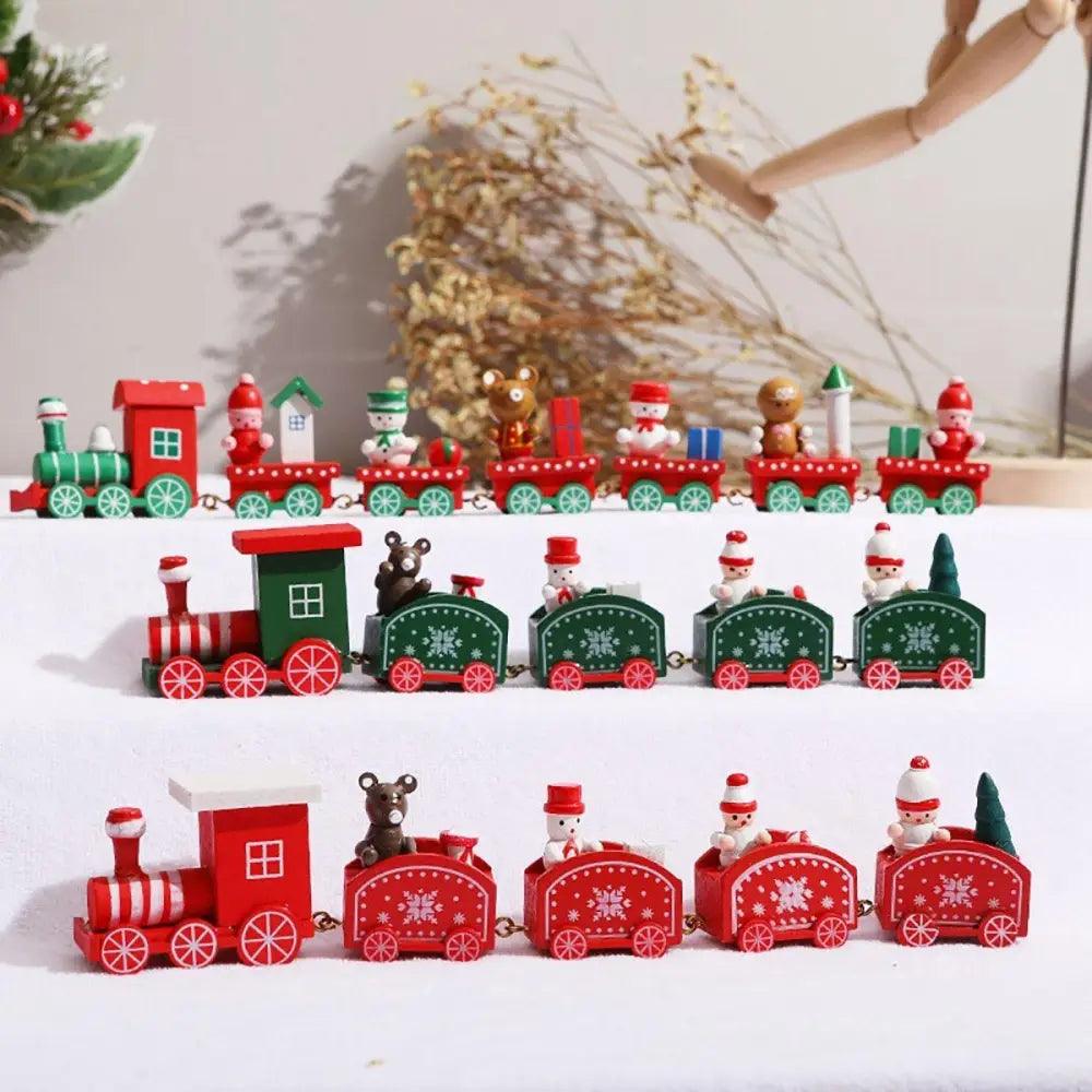 Adventures Merry Christmas Wooden Train Ornament Christmas Decoration For Home Santa Claus Gift And New Year Xmas Decor - ALLURELATION - Adventures toys, attractive toy, best baby gift, Best decor kids room, Birthday Gifts, Christmas Decoration, Christmas Mini Train, colorful toys, Decoration For Home, Gift For kids, high quality toy, Hot selling toys, Learning train toy, Luxury toy, New year decoration, Ornament Christmas Decoration, party decoration, Santa Claus Gift, Wooden Train - Stevvex.com