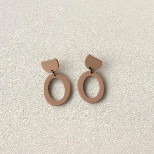 Attractive Geometric Round Square Acrylic Earrings for Women And Girls - Unique Design Long Dangle Drop Earrings - 6