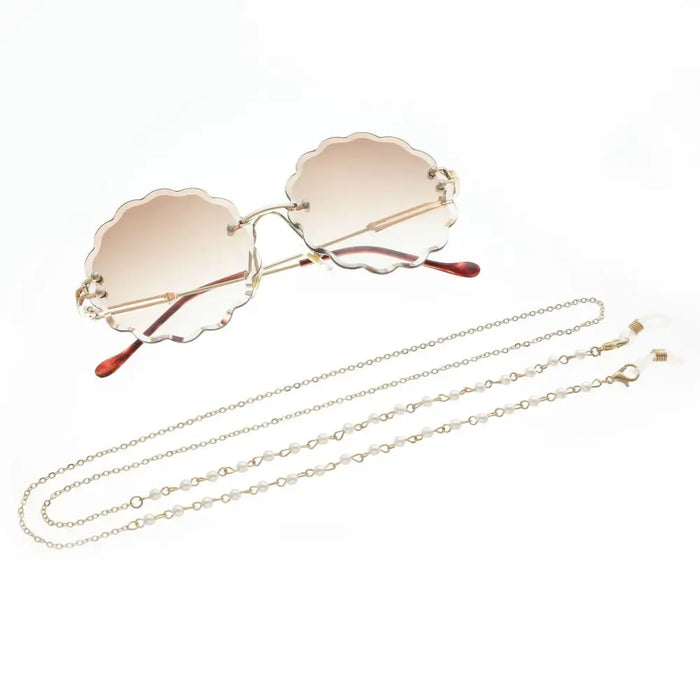 Attractive Glasses Chain for Women Metal Sunglasses Cords Casual Pearl Beaded Eyeglass Chain For Women - STEVVEX Juwelery - attractive glasses chain, bead sunglass chain, beaded chain, Casual Pearl Beaded Eyeglass chain, glasses chain, women sunglasses chain - Stevvex.com
