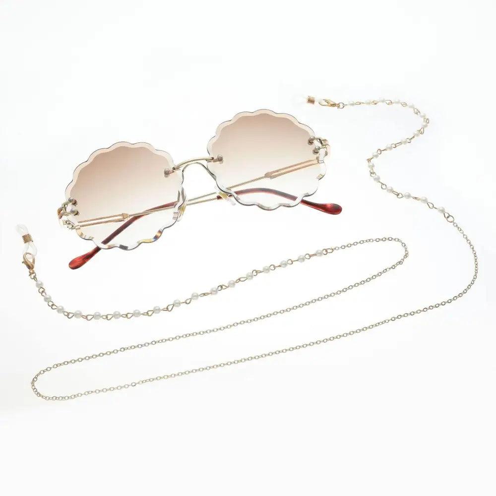 Attractive Glasses Chain for Women Metal Sunglasses Cords Casual Pearl Beaded Eyeglass Chain For Women - STEVVEX Juwelery - attractive glasses chain, bead sunglass chain, beaded chain, Casual Pearl Beaded Eyeglass chain, glasses chain, women sunglasses chain - Stevvex.com