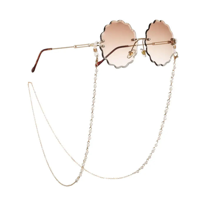 Attractive Glasses Chain for Women Metal Sunglasses Cords Casual Pearl Beaded Eyeglass Chain For Women - STEVVEX Juwelery - attractive glasses chain, bead sunglass chain, beaded chain, Casual Pearl Beaded Eyeglass chain, glasses chain, women sunglasses chain - Stevvex.com