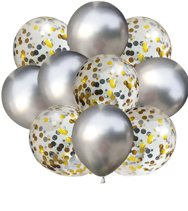Luxury Gold Metal Latex Balloons 20pcs  and Colored Confetti Birthday Party Decorations Kids Baby Wedding Ballons Luxury Modern Decoration for Celebrations