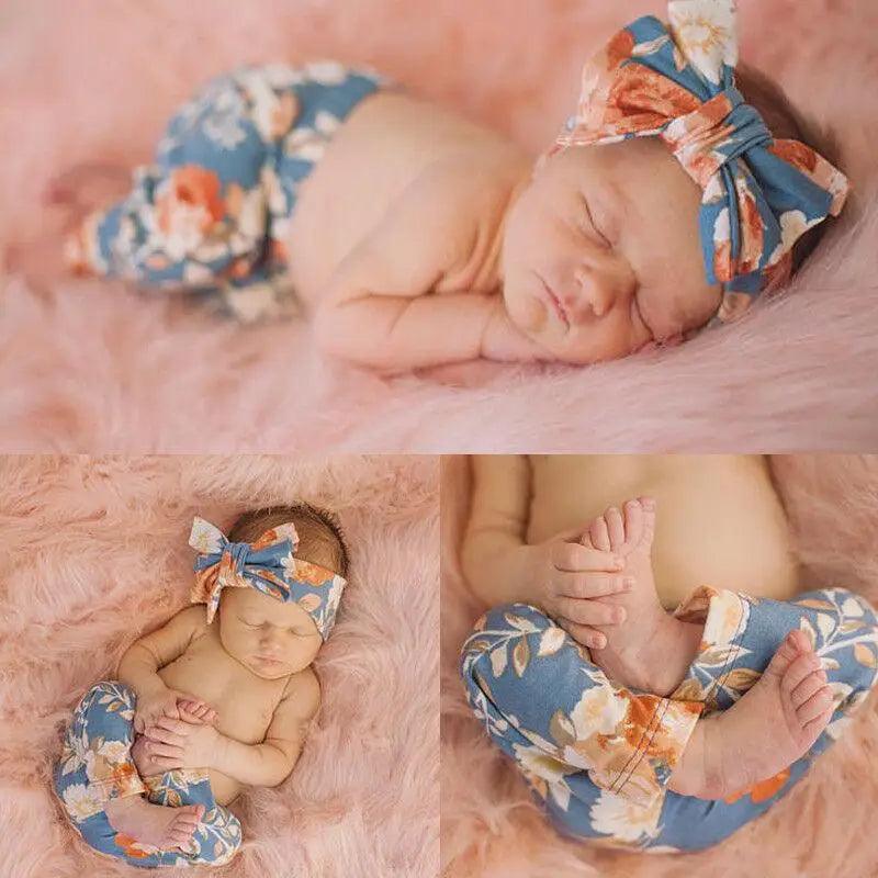 Baby Girls Floral Printed Elastic Waist Big Flower Bottoms Leggings Pants Toddler Trousers With Bow In Set For Girls And Baby and Newborn Baby - STEVVEX Baby - baby, Baby bow, baby care, baby clothers, baby clothing, baby items, baby leggings, baby pants, baby products, baby trousers, gifts for new born, kids, kids clothing, kids leggings, kids pants, kids trousers, newborn baby pants, newborn pants - Stevvex.com