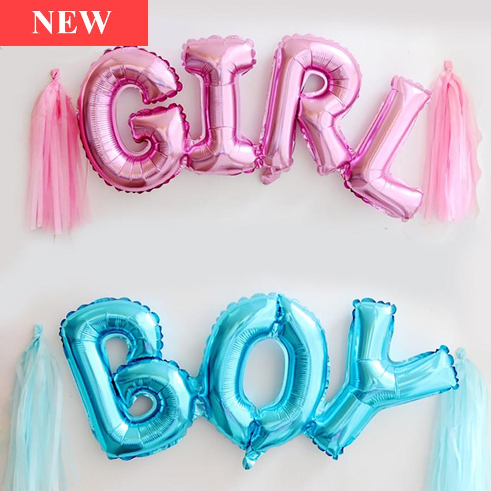 Luxury Sets Baby Boy Girl letter Foil Balloons For Baby Shower Birthday Party Baby Alphabet Air Balaos Decoration for Celebrations