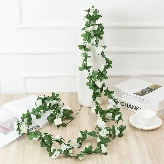 Beautifully Designed 250CM Rose Artificial Flowers Christmas Garland for Wedding Home Room Decoration Spring Autumn