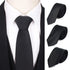 Black Business Skinny Men Neckties Wedding Slim Ties Elegant Men Lightweight High Quality Modern Ties - STIL7676YHYHY