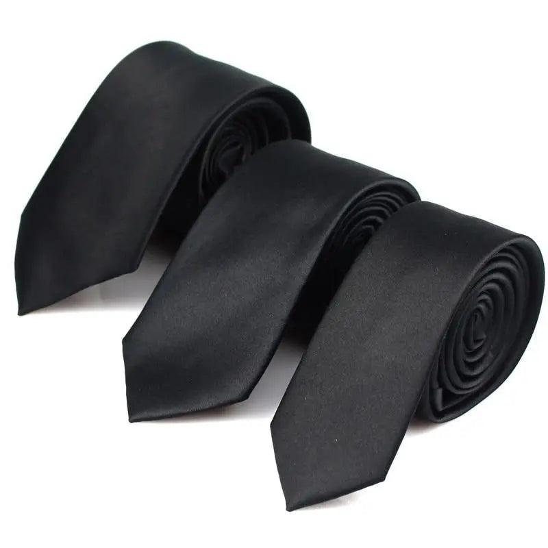 Black Business Skinny Men Neckties Wedding Slim Ties Elegant Men Lightweight High Quality Modern Ties - STIL7676YHYHY
