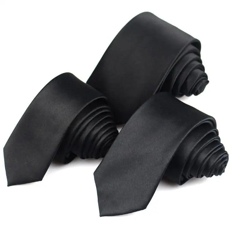 Black Business Skinny Men Neckties Wedding Slim Ties Elegant Men Lightweight High Quality Modern Ties - STIL7676YHYHY