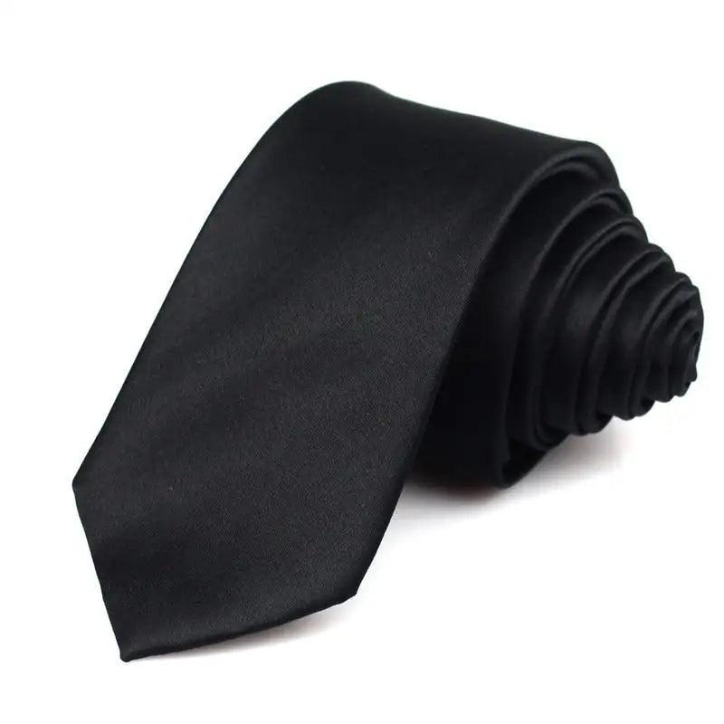 Black Business Skinny Men Neckties Wedding Slim Ties Elegant Men Lightweight High Quality Modern Ties - STIL7676YHYHY