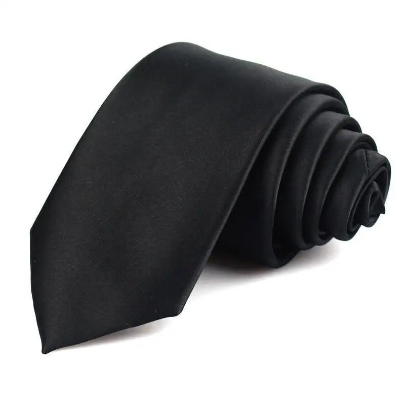 Black Business Skinny Men Neckties Wedding Slim Ties Elegant Men Lightweight High Quality Modern Ties - STIL7676YHYHY