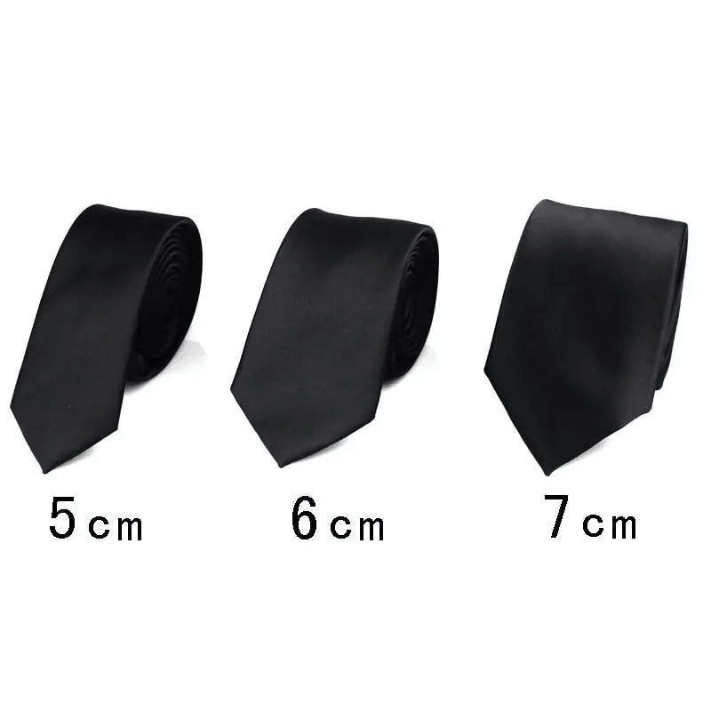 Black Business Skinny Men Neckties Wedding Slim Ties Elegant Men Lightweight High Quality Modern Ties - STIL7676YHYHY