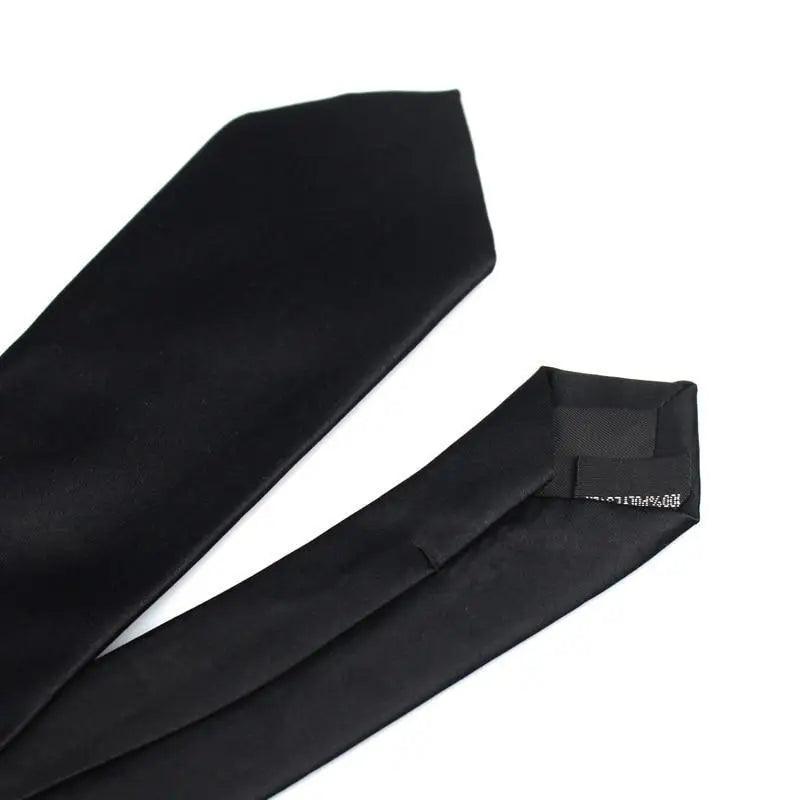 Black Business Skinny Men Neckties Wedding Slim Ties Elegant Men Lightweight High Quality Modern Ties - STIL7676YHYHY