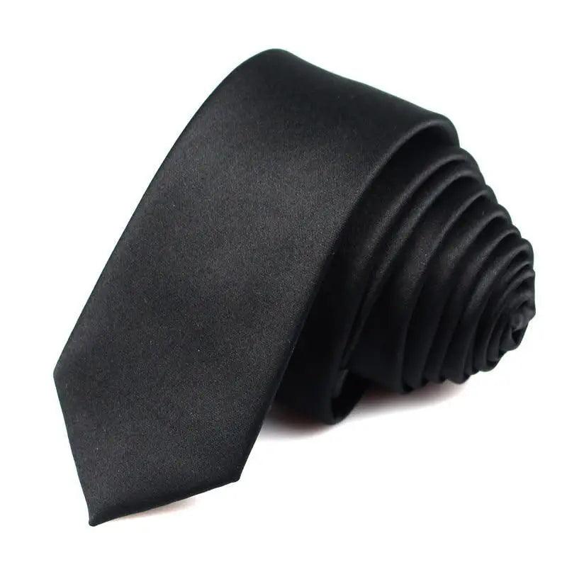 Black Business Skinny Men Neckties Wedding Slim Ties Elegant Men Lightweight High Quality Modern Ties - STIL7676YHYHY