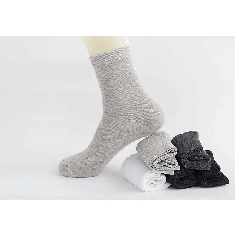 Business Simple White Cotton Socks 10 Pairs Men Breathable Socks Spring Summer Socks for Men Heavy Duty Reinforced