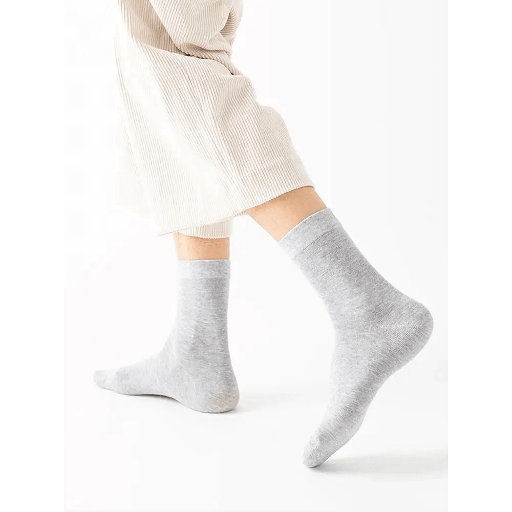 Business Simple White Cotton Socks 10 Pairs Men Breathable Socks Spring Summer Socks for Men Heavy Duty Reinforced