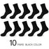 Business Simple White Cotton Socks 10 Pairs Men Breathable Socks Spring Summer Socks for Men Heavy Duty Reinforced
