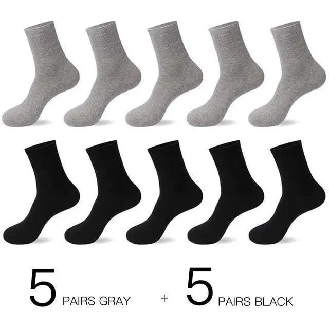 Business Simple White Cotton Socks 10 Pairs Men Breathable Socks Spring Summer Socks for Men Heavy Duty Reinforced
